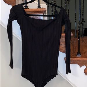 LF off the shoulder black bodysuit